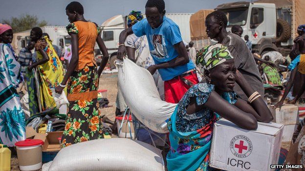 Refugees fleeing fighting in South Sudan