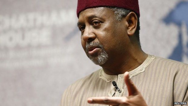 Nigeria's National Security Advisor Mohammed Sambo Dasuki listens to a question after his address at Chatham House in London, 22 January, 2015