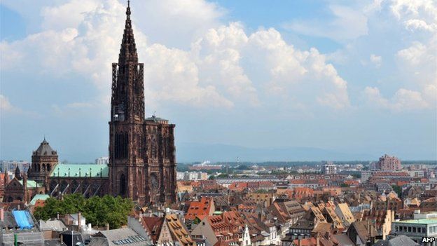Picture of the Strasbourg's cathedral taken on June 29, 2009