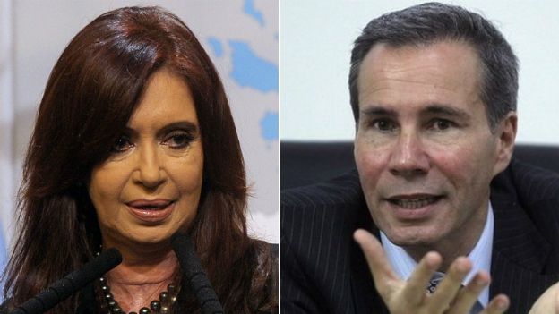 Argentine leader Cristina Fernandez de Kirchner, left, and Argentine prosecutor Alberto Nisman