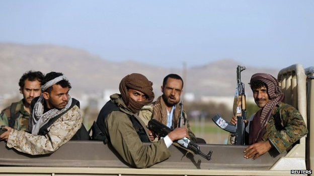 Shia Houthi rebels in Sanaa, 22 January