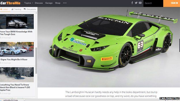 Car Throttle's website