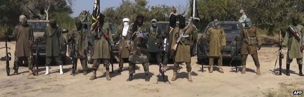 A screengrab from a Boko Haram video - October 2014