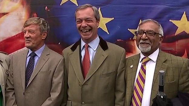 Amjad Bashir with Nigel Farage