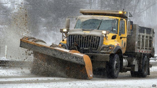 Snowploughs are out in force in Pennsylvania