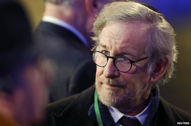 Film director Steven Spielberg at the ceremony at Auschwitz, 27 January