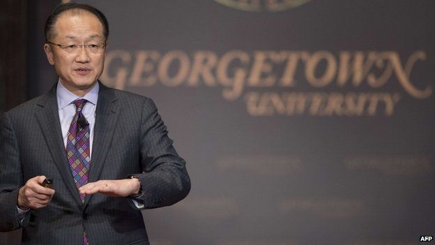 World Bank Group President Jim Yong Kim delivers Georgetown University's inaugural Global Futures lecture on Ebola virus in Washington. 27 Jan 2015