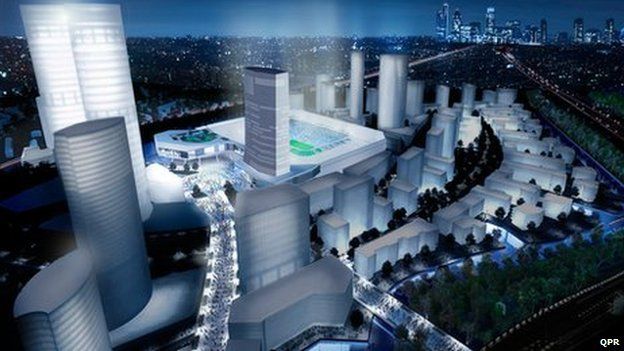 Artist's impression of the plans for stadium and regeneration