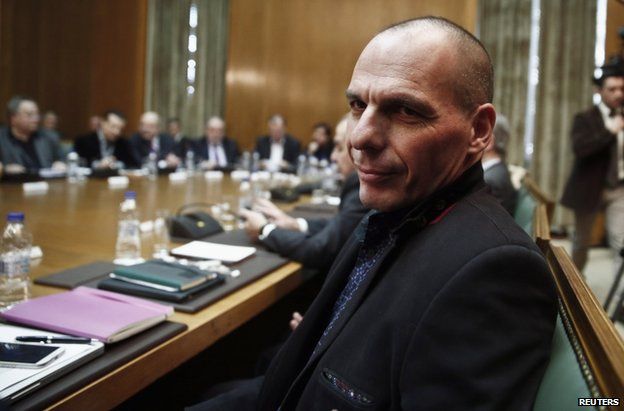 Finance Minister Yanis Varoufakis in Athens, 28 January
