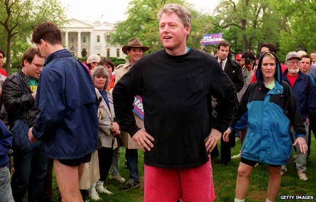 Bill Clinton appeared in Washington on 26 April 1992