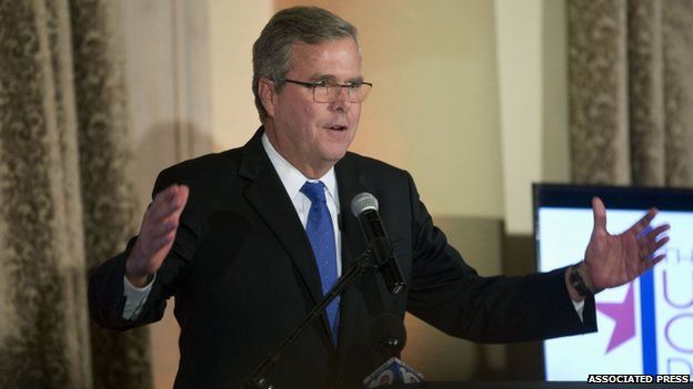 Former Florida Governor Jeb Bush appeared in Coral Gables, Florida, on 2 December 2014