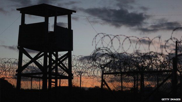 GUANTANAMO BAY, CUBA - JUNE 27: (EDITORS NOTE: Image has been reviewed by the U.S. Military prior to transmission.) A watch tower is seen in the currently closed Camp X-Ray which was the first detention facility to hold 'enemy combatants' at the U.S. Naval Station on June 27, 2013 in Guantanamo Bay, Cuba.