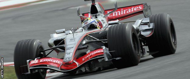 Juan Pablo Montoya in action during qualifying for the 2006 Spanish Grand Prix