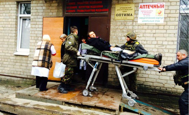 Patient taken into Artemivsk hospital