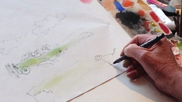 Джон Бернингем рисует Читти Читти Банг Банг