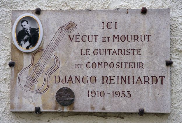 Django Reinhardt memorial stone