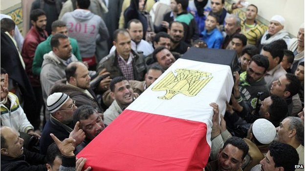 Funeral for one of those killed in Thursday's attack (30 January)