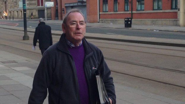 Fred Talbot arriving in court