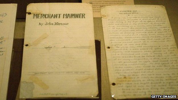 Picture of a Kerouac manuscript