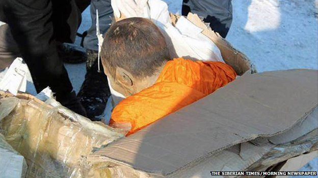 The mummified monk found on 27 January in Mongolia