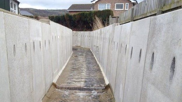 After - the flood alleviation work in place