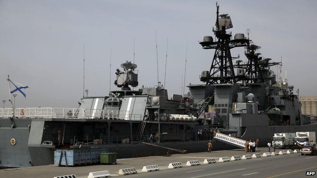Russian anti-aircraft ship in Limassol, May 2013
