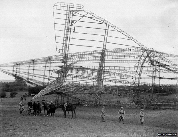 Wreckage from the R101 crash site in Beauvais, France