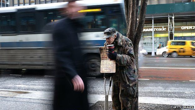 Homeless man in New York, 4 Feb 2015
