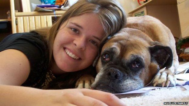 Kayla Mueller and her dog