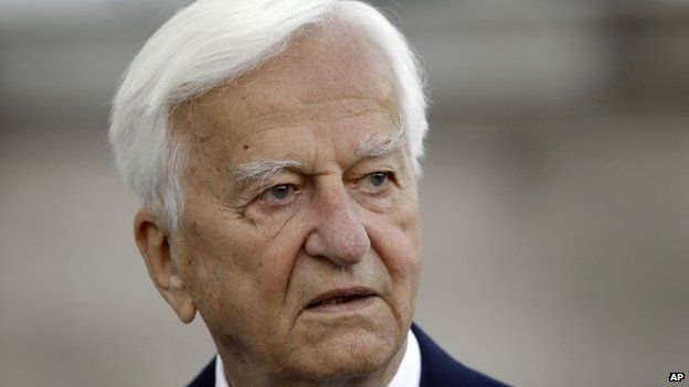 Richard von Weizsaecker who died on 31 January 2015 at his 90th birthday reception on 15 in April 2010.