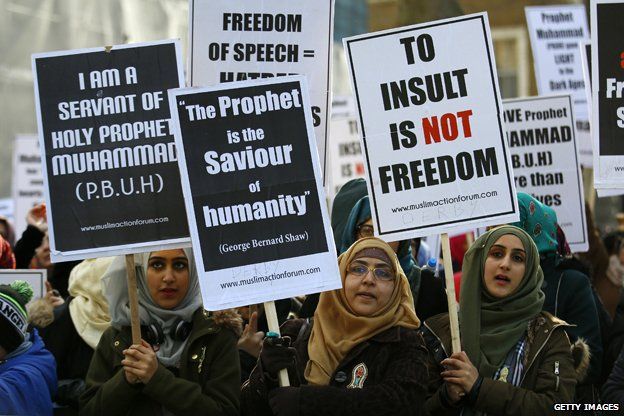 Muslim protest in London