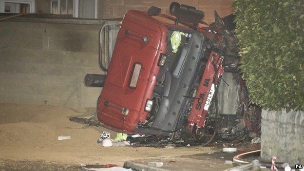 Tipper truck crash in Bath