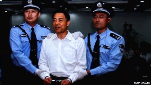 Chinese politician Bo Xilai being sentenced in Beijing 22/09/2013
