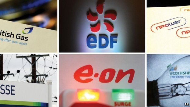 Montage of big six energy suppliers