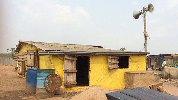 A mosque at Ogbere Trailer Park in Ogun state, Nigeria - February 2015