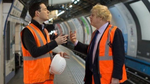 George Osborne and Mayor of London Boris Johnson