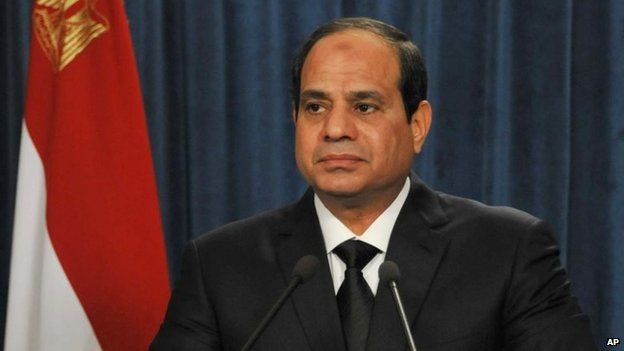 President Abdel Fattah al-Sisi on 16 February 2015