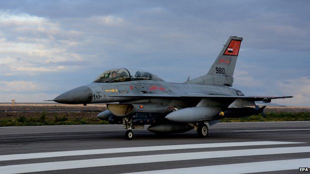Egyptian military aircraft, preparing to strike Libya
