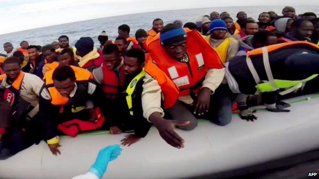 Rescue operation in Mediterranean