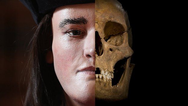 Richard III face and skull