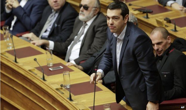 Alexis Tsipras addresses parliament (18 Feb)
