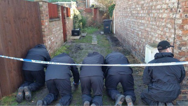 Police searching alleyway near Claudia Lawrence's home in York