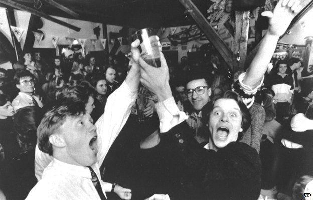 Icelanders celebrate the legalisation of beer, 1 March 1989