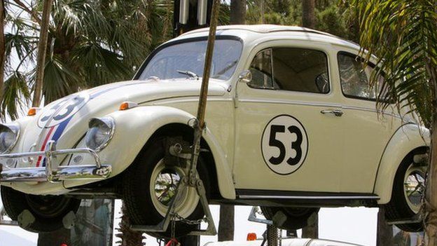 VW Beetle Herbie on display