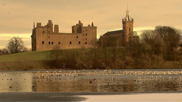 Mary was born at Linlithgow Palace in 1542