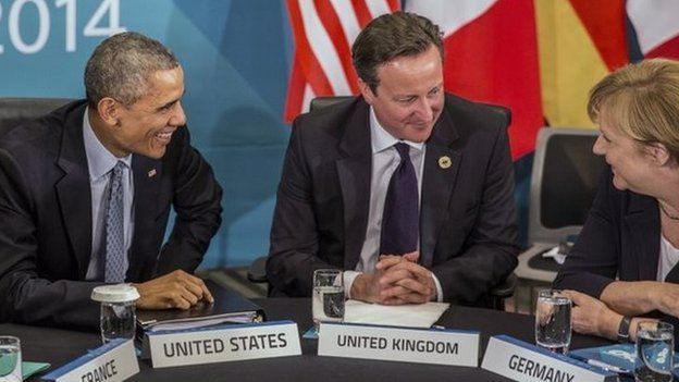 David Cameron, Barack Obama and Angela Merkel