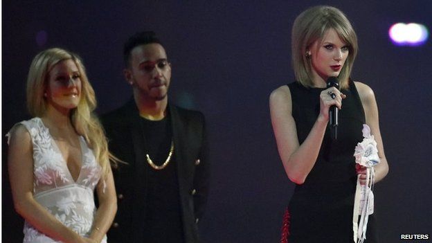 Ellie Goulding, Lewis Hamilton and Taylor Swift