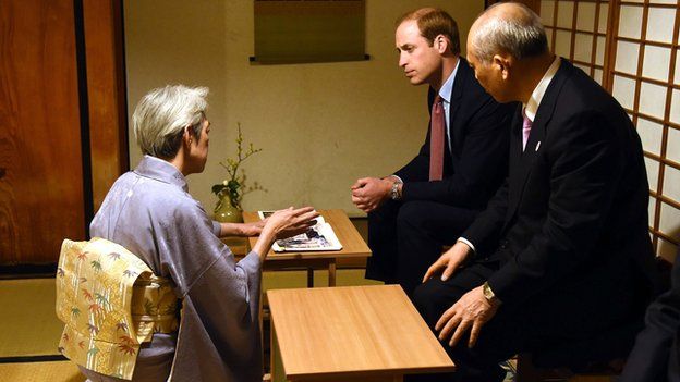 Prince William at traditional tea ceremony in Tokyo