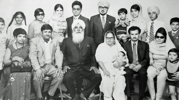 Fauja Singh's family in 1970