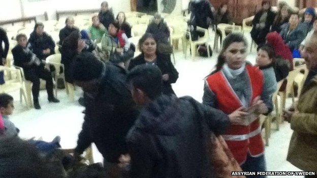 Assyrians take refuge at a church in Hassakeh